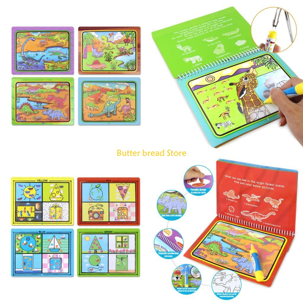 Reusable Water Magic Coloring Book - W89C Buku Menggambar Air Ajaib yang