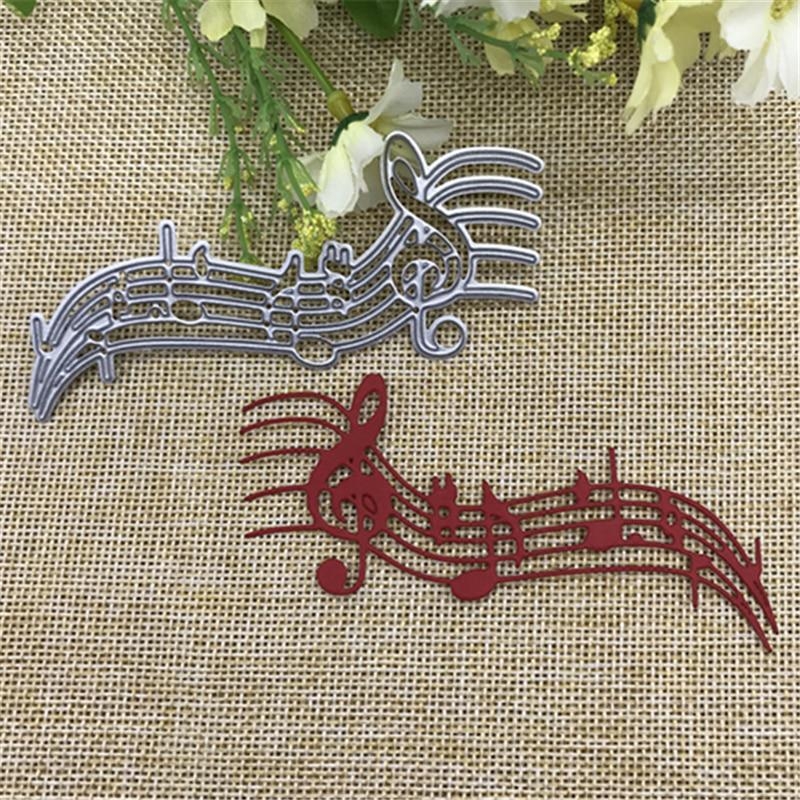 Blank Sheet Music Notebook - 1/2Pcs Cetakan Potong Logam Motif Not