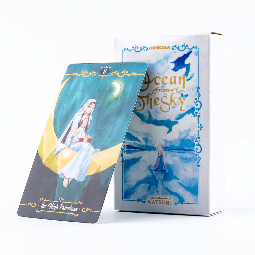 Tarot Deck With Guidebook - 10.3*6cm Kartu Tarot Cat Air Lukis