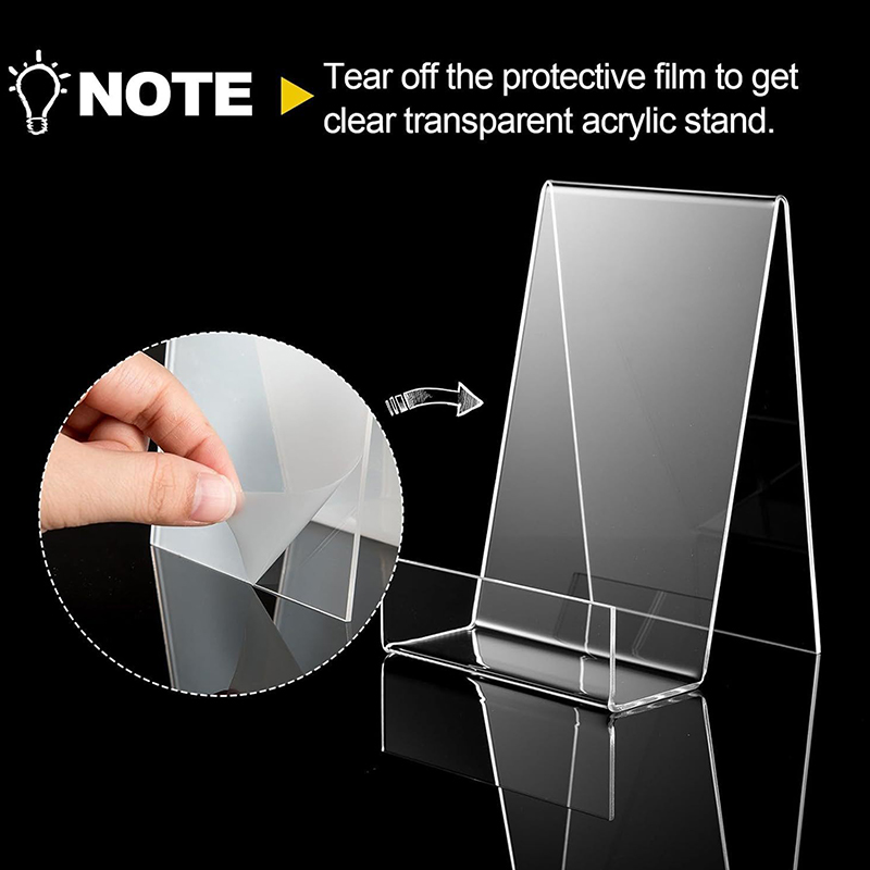 Clear Acrylic Book Stand Holder - 1 buah penyangga buku komik akrilik,