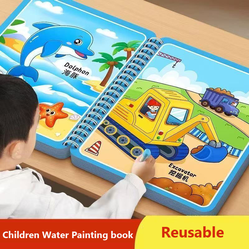 Buku Gambar Air Ajaib Mainan L - Reusable Water Magic Coloring Book ulasan dan harga
