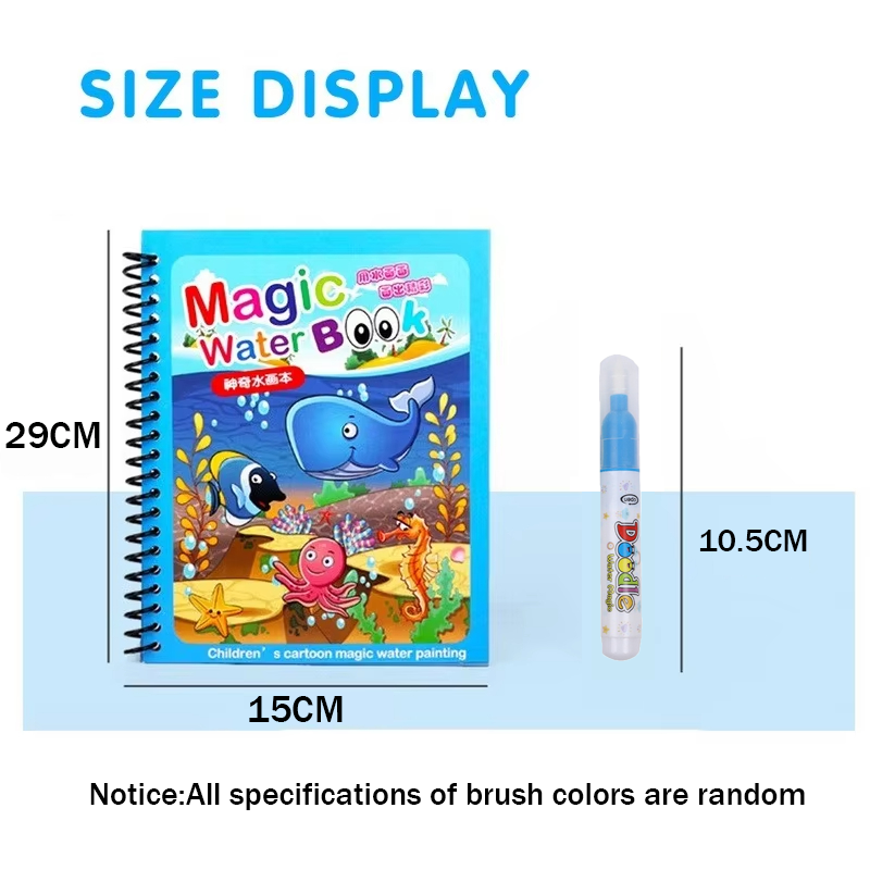 Buku Lukis Air Ajaib, Buku Mew - Reusable Water Magic Coloring Book ulasan dan harga