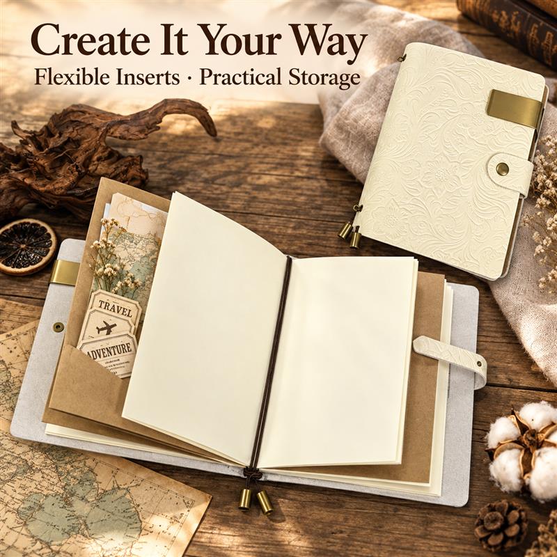 Buku Catatan Perjalanan A6 den - Vintage Leather Journal Notebook ulasan dan harga
