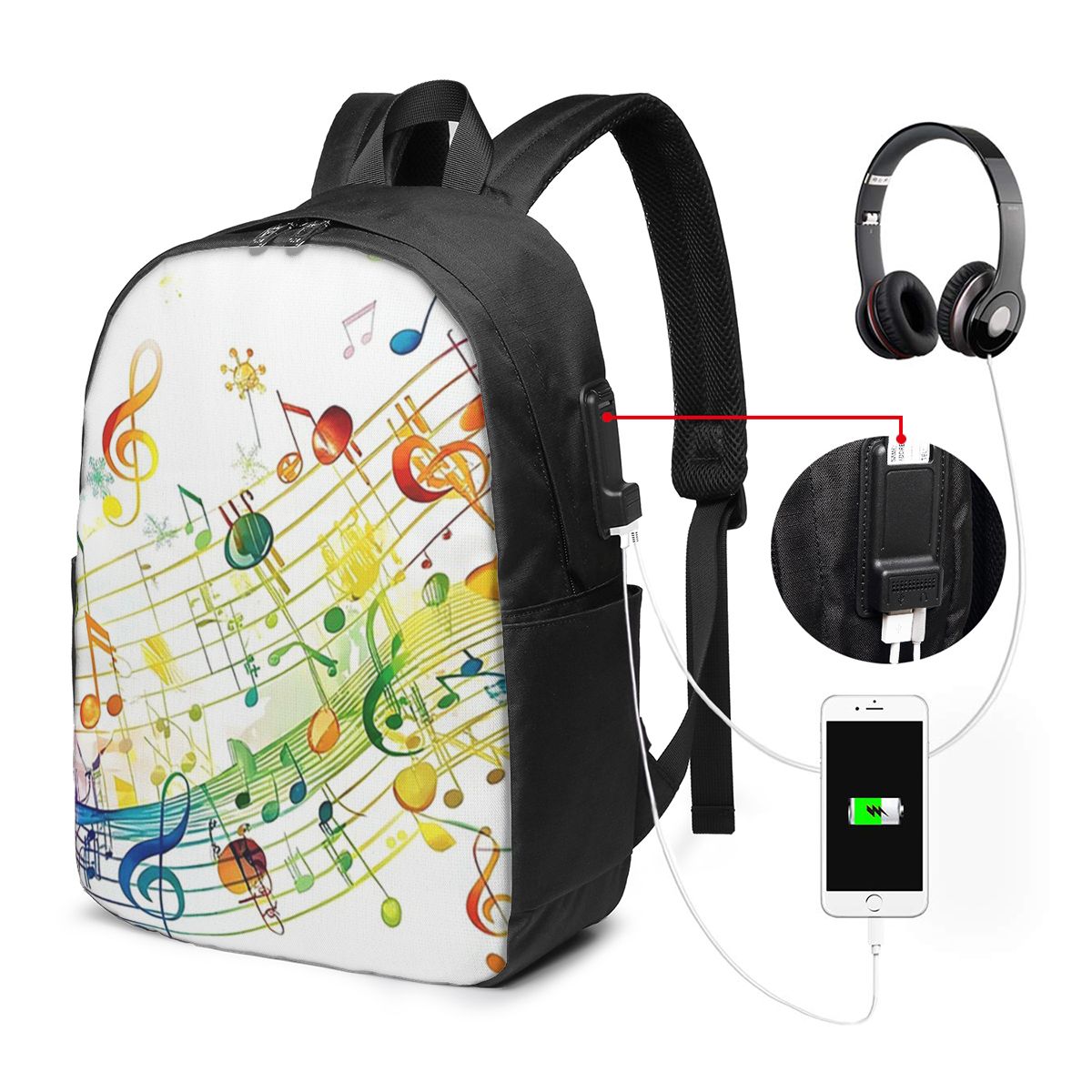 Tas Ransel Kunci Piano Abstrak - Music ulasan dan harga