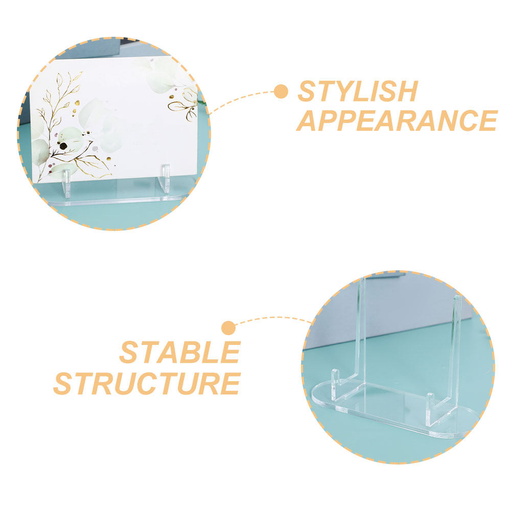 2 buah penyangga pajangan akri - Clear Acrylic Book Stand Holder ulasan dan harga