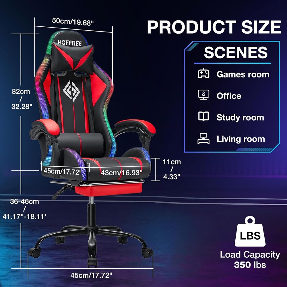 Kursi Gaming RGB dengan Speake - Music ulasan dan harga