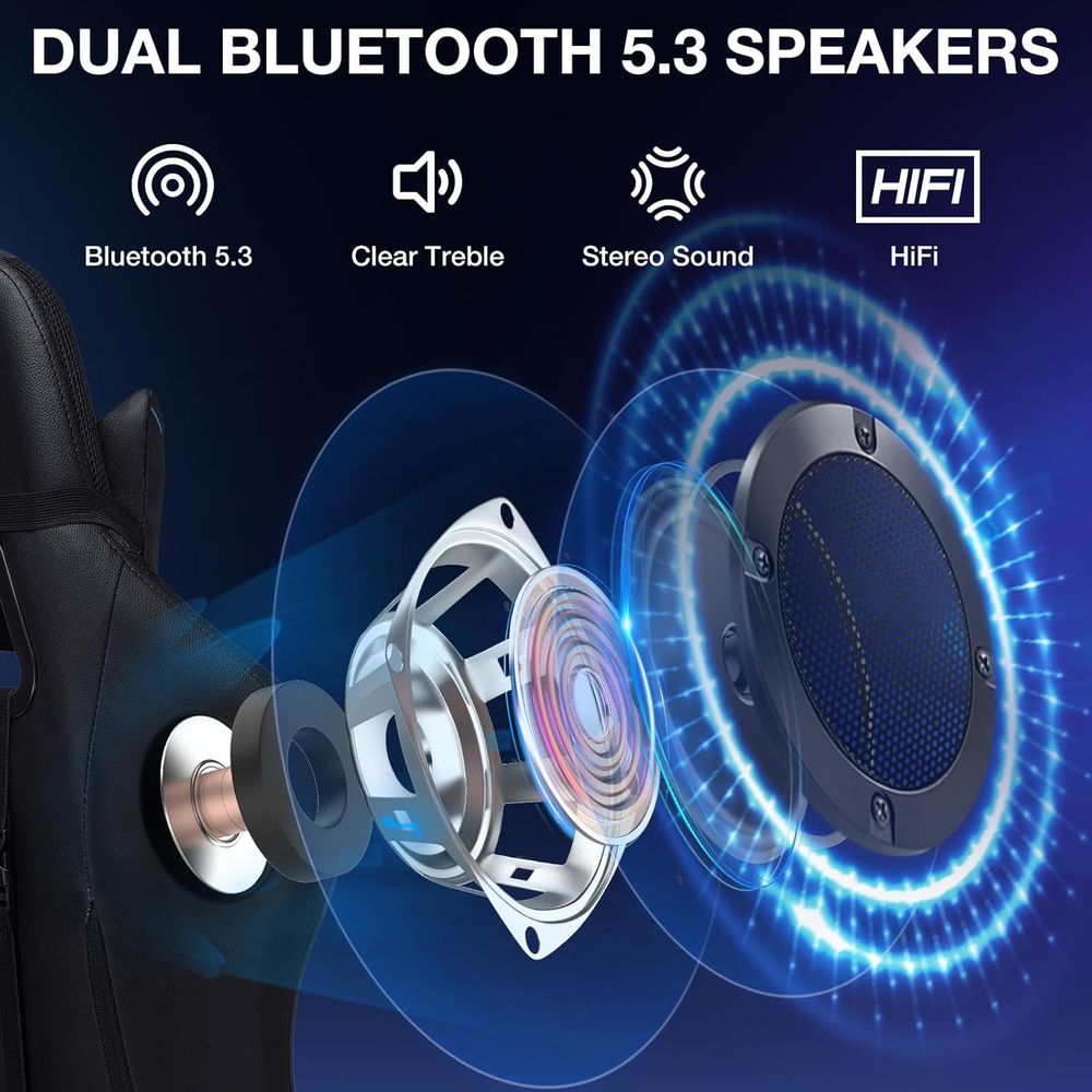 Kursi Gaming RGB dengan Speake - Music ulasan dan harga