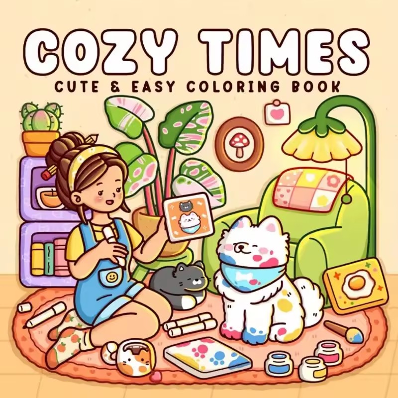 Buku Mewarnai Lucu & Mudah Wak - Adult Coloring Book Stress Relief ulasan dan harga