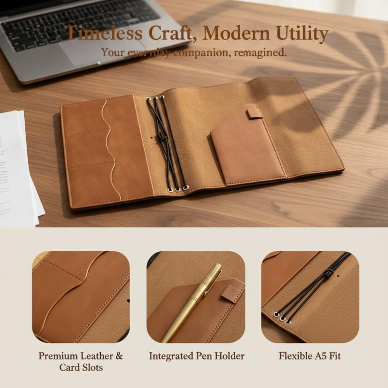 Binder Organizer Kulit Crazy H - Vintage Leather Journal Notebook ulasan dan harga