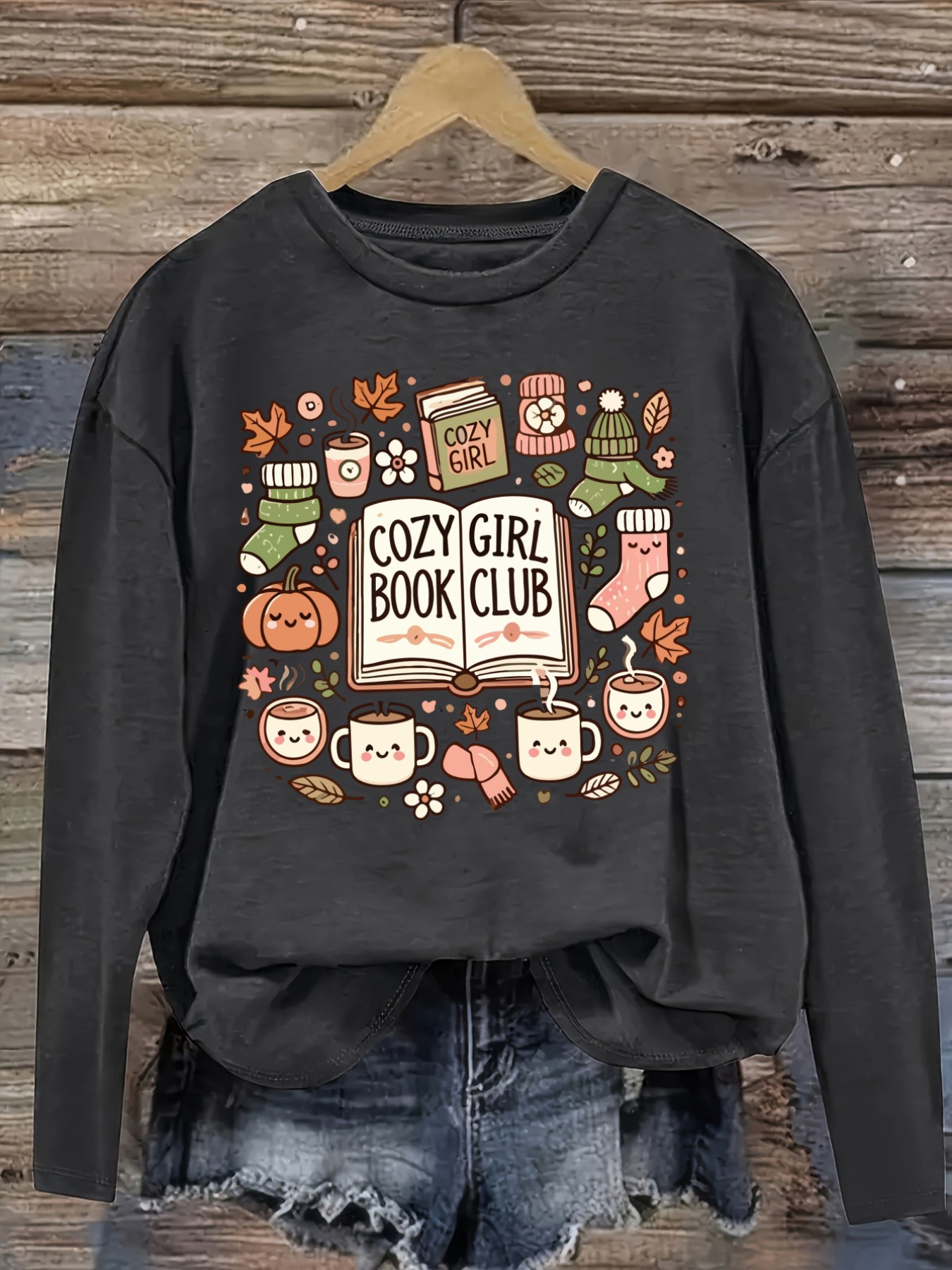 Kaos Wanita Lengan Panjang Kas - Books ulasan dan harga