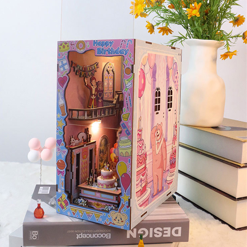 Kit Sisipan Rak Sudut Buku Kay - Diy Wooden Book Nook Kit Shelf Insert ulasan dan harga