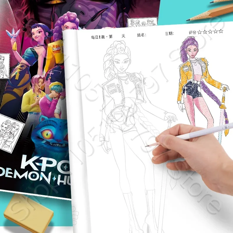 Buku Mewarnai Tema Anime Gilrs - Adult Coloring Book Stress Relief ulasan dan harga
